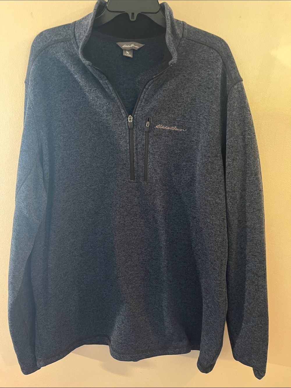 Eddie Bauer Men’s Dark Blue Quarter-Zip Pullover